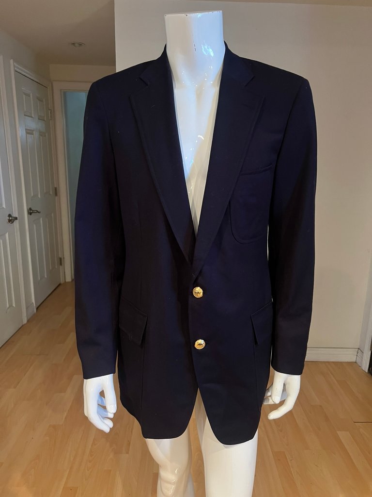Mens 80's Vintage Polo By Ralph Lauren Wool Blend Blazer Sport Coat Sz 40l Usa